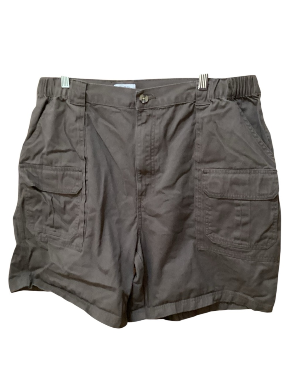 Croft & Barrow Brown Side Elastic Cargo Shorts (Size: 44)